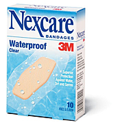 582-10 Nexcare Waterproof Bandages, Knee & Elbow