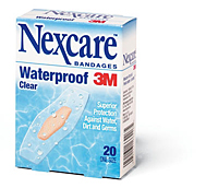 586-20 Nexcare Waterproof Bandages, 1 inch,
